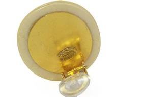Chanel Ivory Circle Cc Clip On Earrings C 96 Image 2