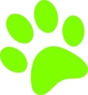 Comfy Claws Paw Green At Clkercom Vector Online
