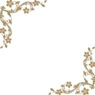 Golden Floral Corner borders