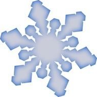 drawn snowflake on the white background