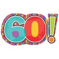 Birthday Dots And Stripes Super Shaped Foil Balloon 1 At