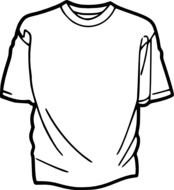 Clipart of white t-shirt