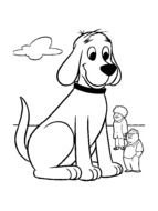black and white picture of a big dog for coloring
