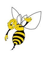 bee with a big sting as a graphic image