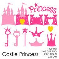 Royal Castle Princess Cinderella 300 Dpi Svg Dxf Ai Eps Png