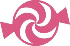 painted pink and white candy