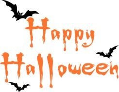 clipart of the Happy Halloween sign