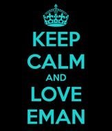 Clipart of Keep Calm And Love Eman sign