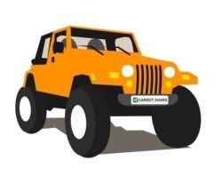 Clipart of the cartoon jeep