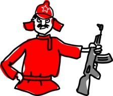 Drawing of the soldier