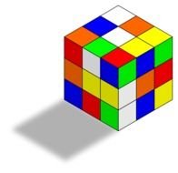 Rubiks Cube at black background