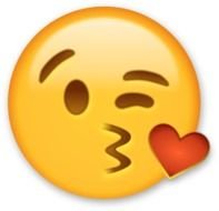 Clipart of Kissing emoji with heart