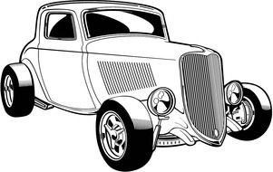 vintage car as a graphic image