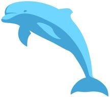 blue Delphin drawing