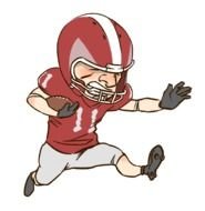 cartoon American Football player