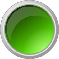 Button Glossy Round Circle Green