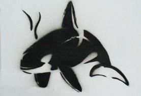 Killer Whale Stencil Tattoos drawing