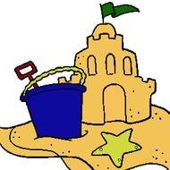 bucket and sand castle