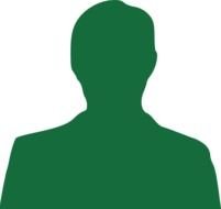 green silhouette of a man on a white background