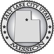 black and white medallion on a white background