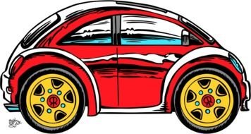 red car cartoon drawing