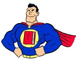Superhero David Rickert drawing