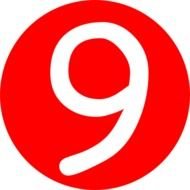 Red Roundedwith Number 9 At Clkercom Vector