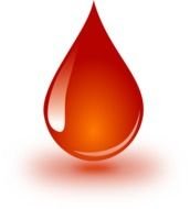 Clipart of red water drop