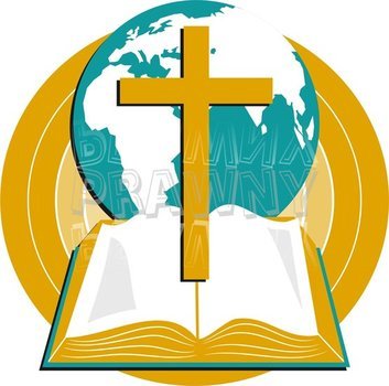 Globe Cross And Bible Prawny Christian &ndash; clipart