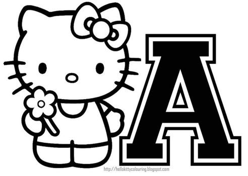 Hello Kitty Coloring Pages Alphabets Coloriages Images