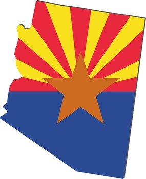 Flag Outline States State United America Arizona Public Domain