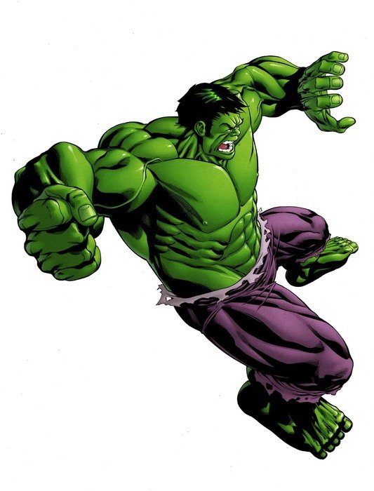 Csrtoon Hulk as a graphic illustration