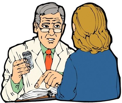 the doctor gives medicines drawing