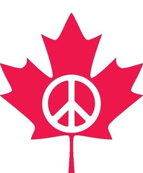 Flag Canada Peace Symbol 3 Svg Scalable Vector Graphics