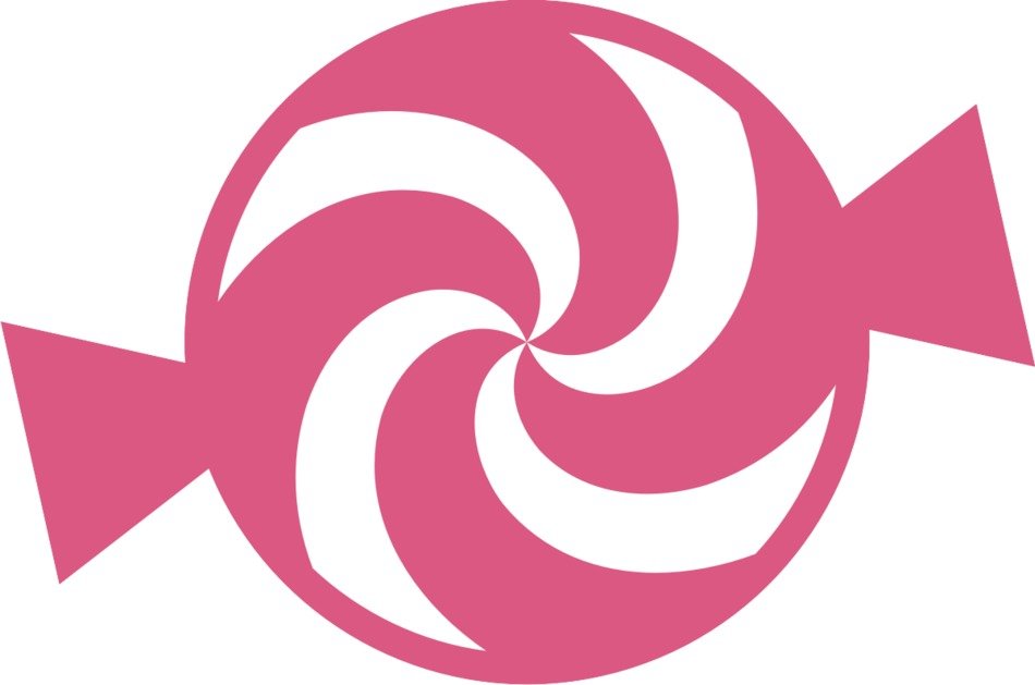 painted pink and white candy