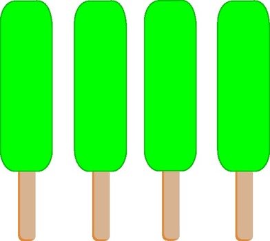 Green ice creame drawing