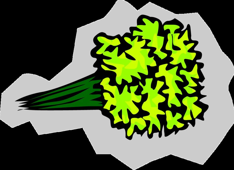 clipart of the green flowers bouquet