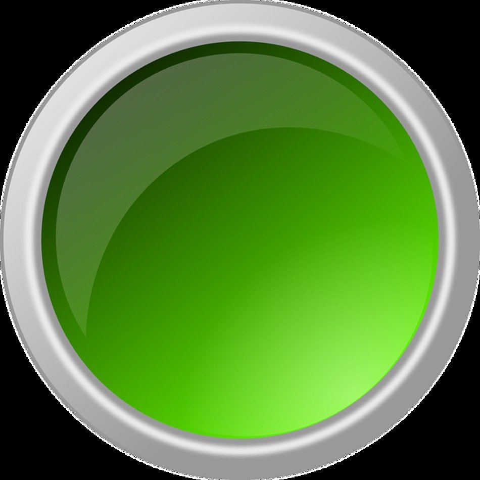 Button Glossy Round Circle Green
