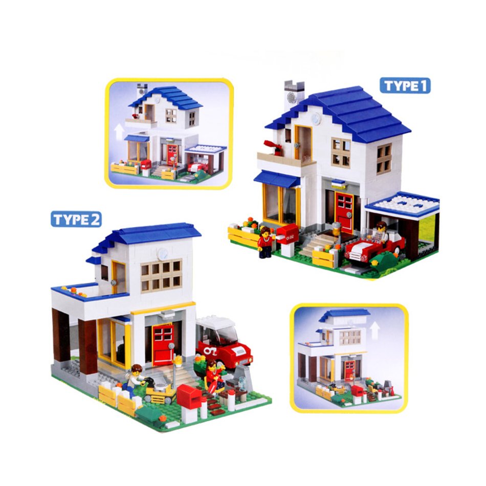 clipart with houses of different types