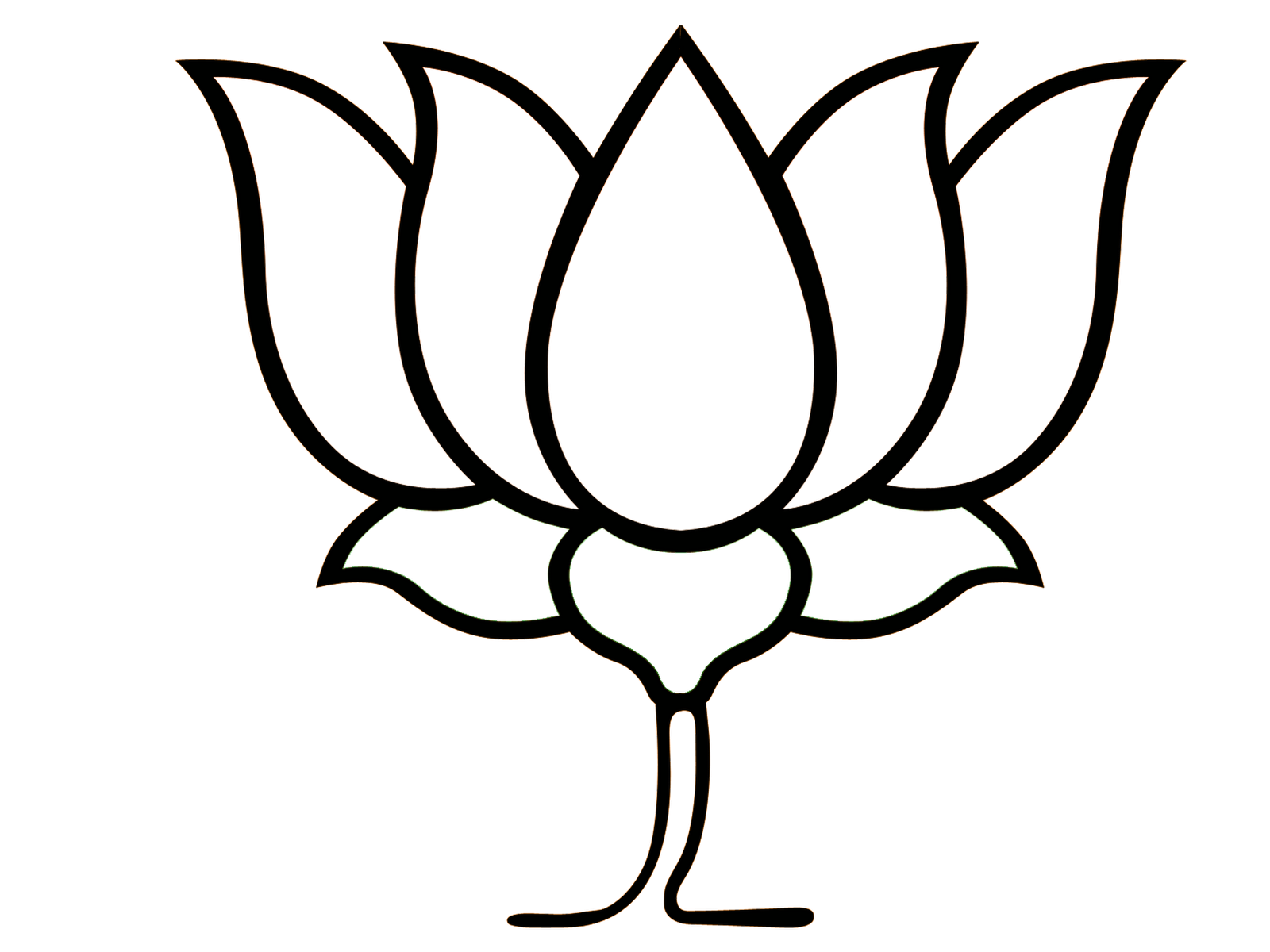 Fastest Clip Art Of Lotus Flower Black And White