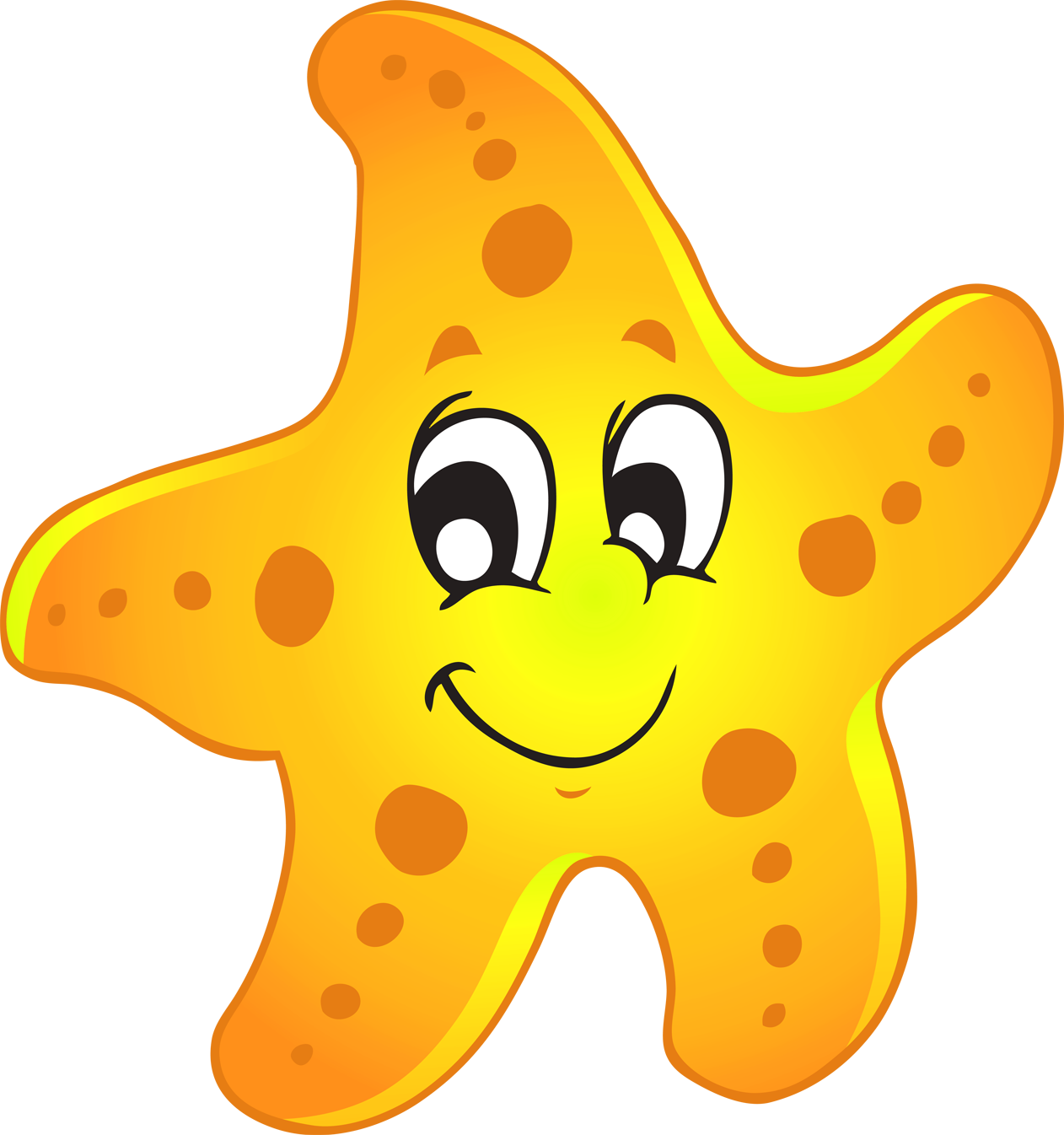 Yellow painted starfish free image download