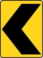 horizontal arrow on the highway