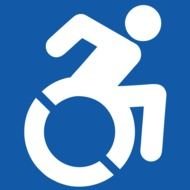 blue wheelchair sign