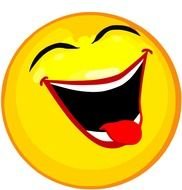 Laughing yellow Smiley Face drawing