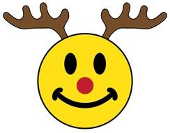 painted smiley deer