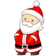 cartoon Santa, isolated