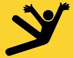 yellow wet floor warning sign