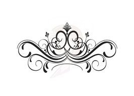 Digital Flourish Swirls Vintage Fleur De Lis