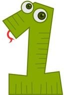funny "1" in a graphic representation