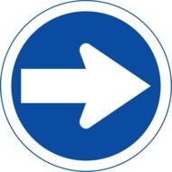 Turn Right Ahead Signs